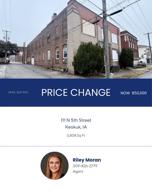 Price Reduction: 111 N 5th Street, Keokuk