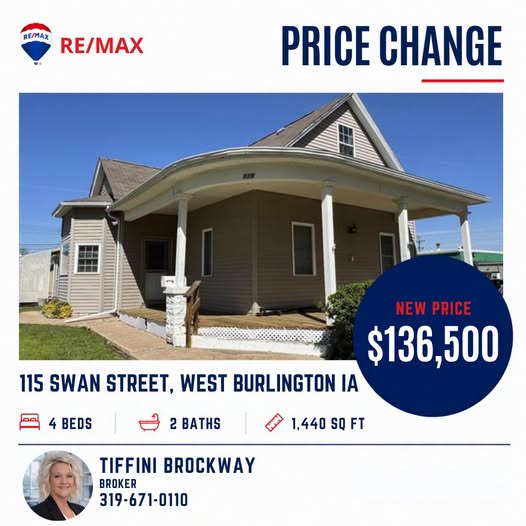 Price Change: 115 Swan Street, West Burlington
