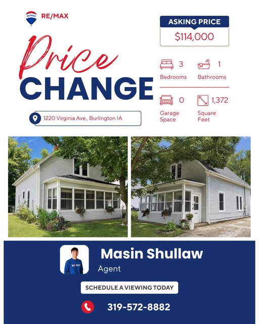 Price Change: 1220 Virginia Ave., Burlington