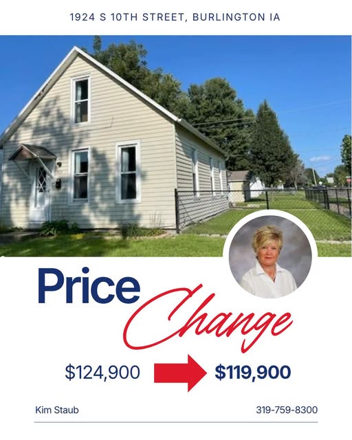 Price Change: 1924 S 10th Street, Burlington