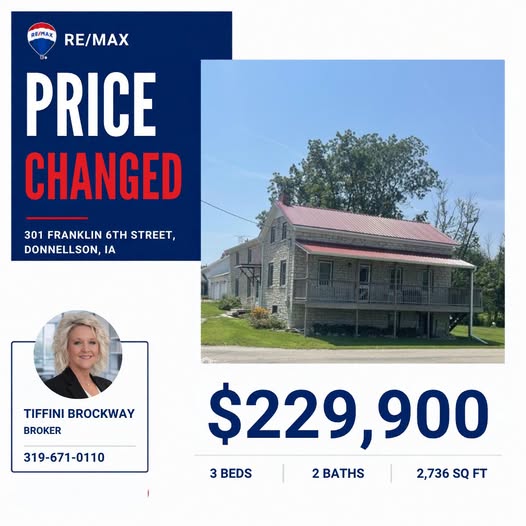 Price Change: 301 Franklin 6th Street, Donnellson